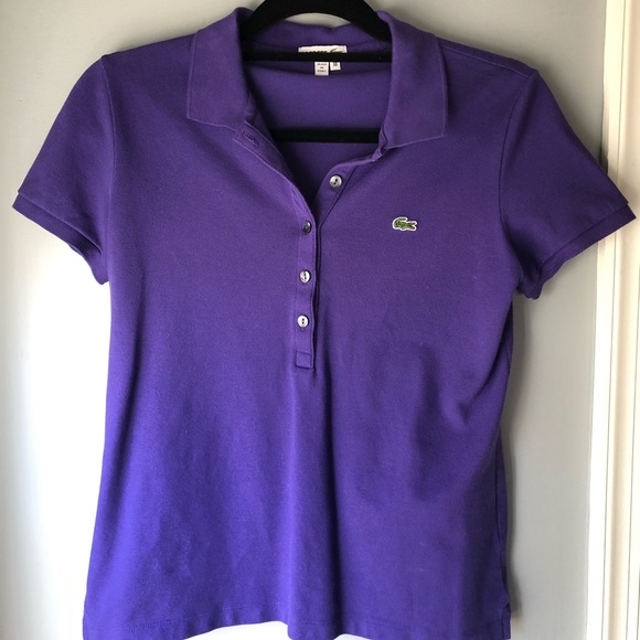 LACOSTE • Purple Women’s Polo Size 38/M - Picture 1 of 4